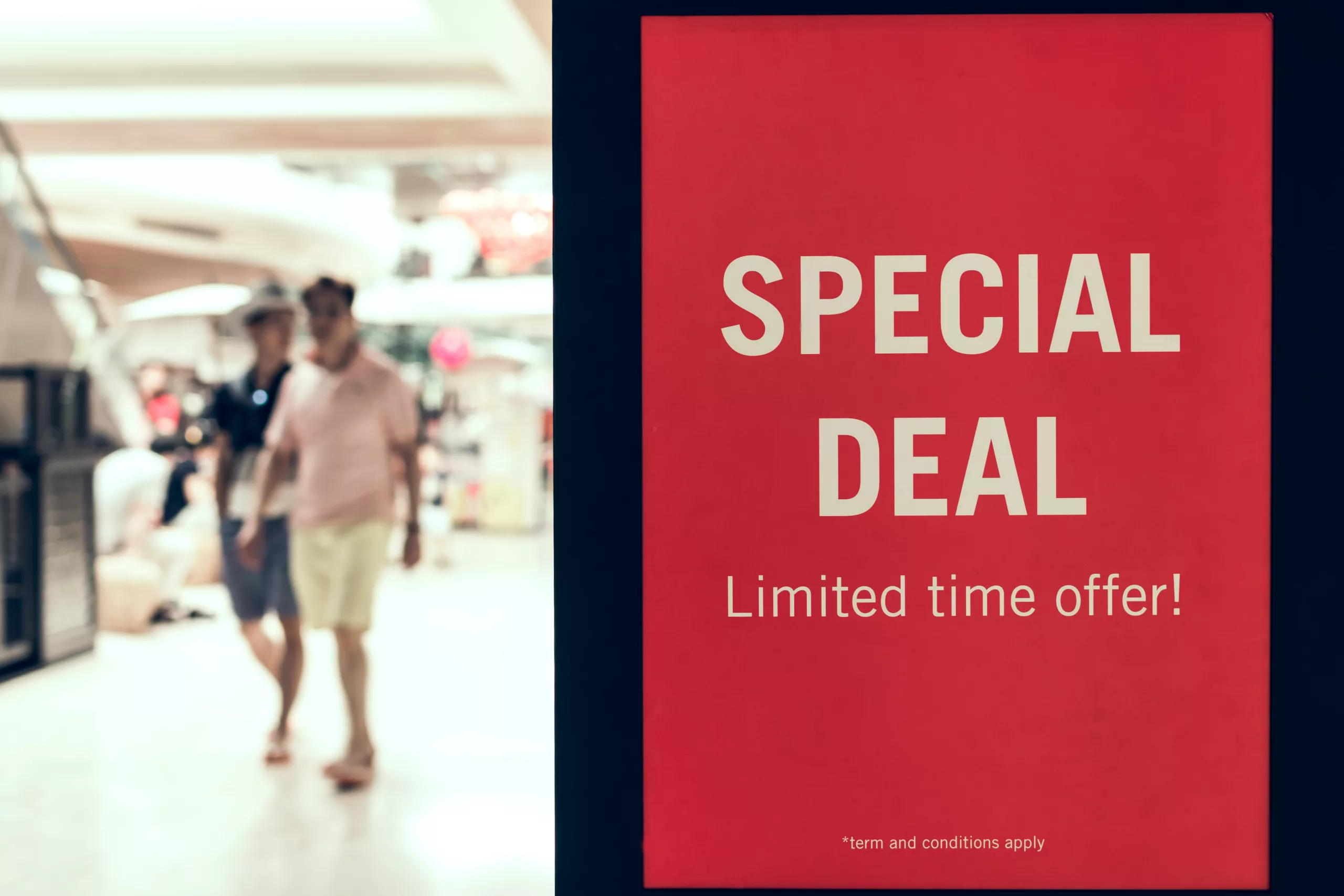 Special offer sales signage